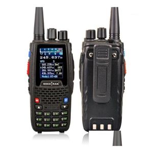 Walkie talkie kt8r quad band uhf vhf 136147mhz 400470mhz 220270mh 350390mhz Handheld 5W UV Deux voies affichage de couleur radio12965585 Drop D DhLD8