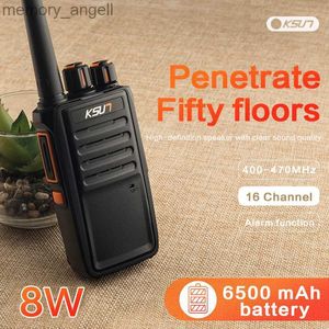 Walkie Talkie Lange afstand Walkie Talkie Handheld Radio 8W Krachtige UHF Draagbare tweewegradiocommunicator HF Transceiver KSUN X30-QJ HKD230922