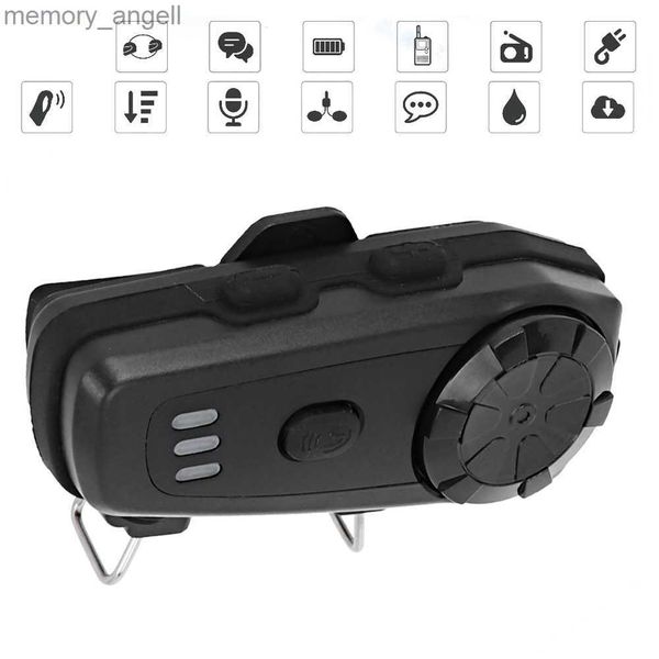 Talkie-walkie M6 Casque de moto Interphone Moto MP3 Casque Bluetooth sans fil Interphone étanche HKD230925