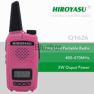 Talkie-walkie Mini talkie-walkie HIROYASU Q1626 UHF 400470MHz 16 canaux Radio bidirectionnelle portable (couleur rose) x0802