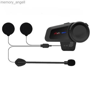 Talkie-walkie moto casque étanche interphone casques sans fil pour casques intégraux/demi-visage Bluetooth 5.0 casque interphone microphone HKD230925