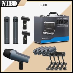 Talkie-walkie NTBD Haute qualité 1 pièce E602 2 pièces E614 4 pièces E604 ensemble de microphones à batterie professionnel E600 kit de microphones à batterie 231023