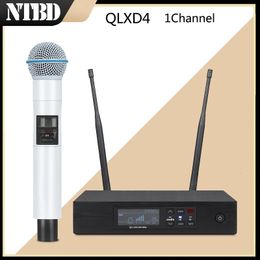 Talkie-walkie NTBD système de Microphone sans fil professionnel de haute qualité QLXD4 UHF Performance sur scène chant d'église 231023