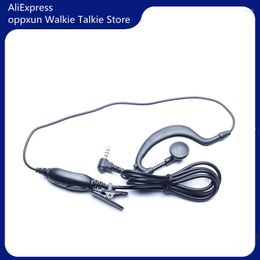 Walkie talkie oppxun 2 pin hoofdtelefoon MIC 3,5 mm 1-pin Y-plug oortelel voor voor hoekpunt VX160 VX-168 VX-5R YAESU FT-50R FT-60R FT-250R