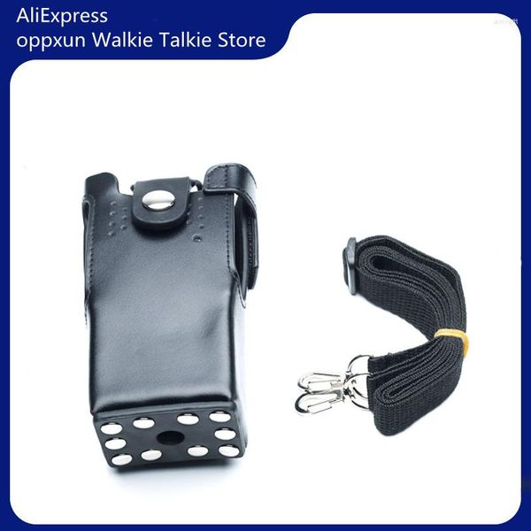 Talkie-walkie OPPXUN pour Motorola Radio GP328 étui de transport en cuir support de sac avec sangle de ceinture GP340 GP360 GP380