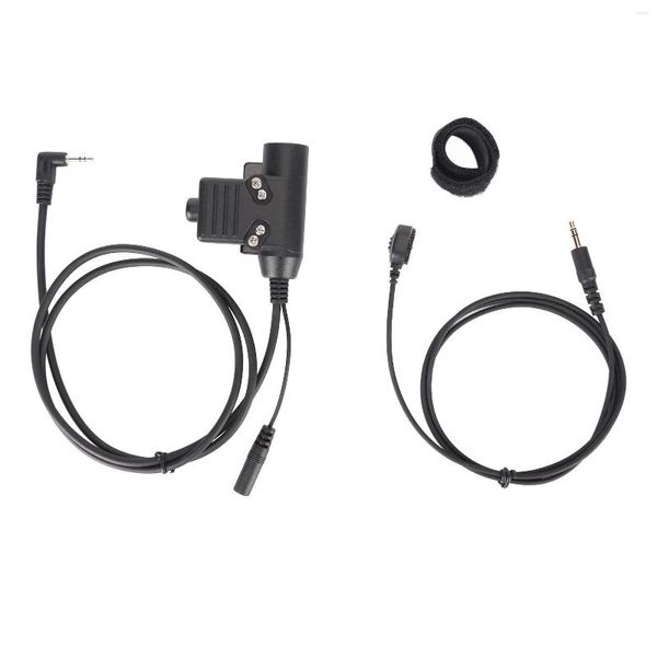 Walkie Talkie PAdapter Adaptador de auriculares de radio a prueba de agua 90 cm Cable principal Clip de metal Transmisión rápida Seguro Fácil de operar para T6200 6200C