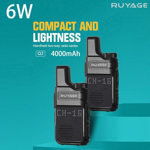 Talkie-walkie PMR 446 Mini radios de communication portables Émetteur-récepteur radio bidirectionnel professionnel Ruyage Q2 Qualité 221108