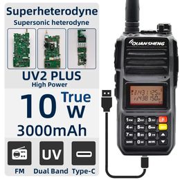 Talkie-walkie Quansheng TG UV2 Plus 10W superhétérodyne Portable Fm Station de commutation Radio bidirectionnelle longue portée ensemble sans fil 231030