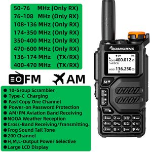 Walkie Talkie Quansheng UV K5 Portable Radio AM FM Estación de conmutador de dos vías Amateur Ham Wireless Set receptor de largo alcance 230816