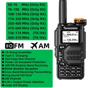 Talkie-walkie Quansheng UV K5 Radio portable Am Fm Station de commutation bidirectionnelle Amateur Ham Ensemble sans fil Récepteur longue portée 230823