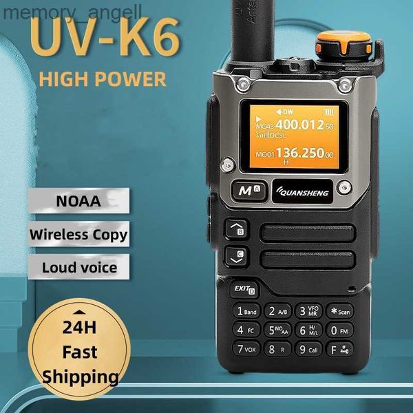 Talkie-walkie Quansheng UV K6/K5(8) Talkie-walkie Radio portable UHF VHF Radio bidirectionnelle 128 canaux Câble TPYE-C gratuit Ham sans fil longue portée HKD230922