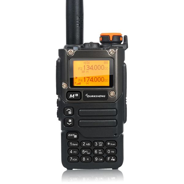 Walkie Talkie Quansheng Walkie Talkie Air Band 50-600MHz HF RX UV-K58 136-600MHz UHF VHF TX FM Scrambler NoAA Escaneo de frecuencia Copia DTMF Radio 231218