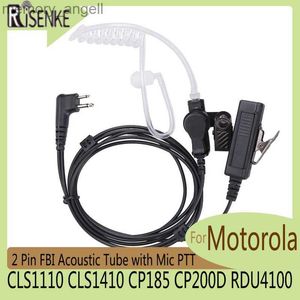 Walkie Talkie RDM2070D Auricular para Motorola CLS1110 CLS1410 CP185 CP200D RDU4100 con micrófono PTT 2 pines FBI Tubo acústico Walkie Talkie HKD230922