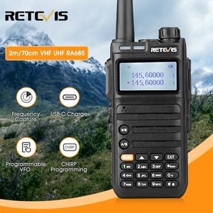 Talkie-walkie Retevis RA685 Jambon Station de radio bidirectionnelle Longue portée Profesional UHF VHF USB Type C Chargeur 5W 230731