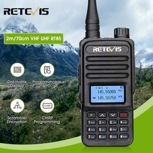 Walkie Talkie Retevis RT85 Ham Two Way Radio Station 5W Talkies VHF UHF Dual Band Amateur HT Voor jacht 230731