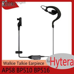 Talkie-walkie RISENKE-Écouteur en forme de G pour Hytera AP58 BP510 BP516 Talkie-walkie Casque radio bidirectionnel avec micro PTT Bouchon à vis Écouteur HKD230922