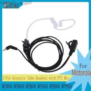 Walkie Talkie RISENKE MTH800 MTP850 Oortelefoon voor Motorola MTH850 MTH650 MTH600 MTS850 Walkie Talkie 1-Pin Akoestische Buis Headset met PTT Microfoon HKD230922