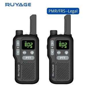 Talkie-walkie Ruyage Q18 Mini talkies-walkies rechargeables 1 ou 2 pièces PTT PMR4 radio bidirectionnelle portable longue portée pour la chasse 230823