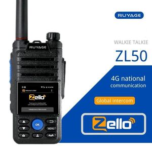 Walkie Talkie Ruyage ZL50 Zello 4g-radio met simkaart Wifi Bluetooth Long Range Profesional Krachtige Two Way Radio100km 230731