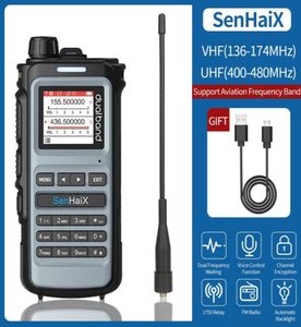 Walkie Talkie Senhaix 8600 Air Band UVHF Dual Pip54 Ham Radio Two Way Portable Waterproeper Waterpraeper Agregar USB Charger1912034