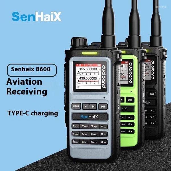 Walkie Talkie Senhaix 8600 Air à double bande U / VHF Portable Treproofing Tradiver Ajouter USB Charger Ham Radio