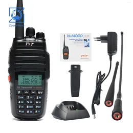 Walkie Talkie Th-UV8000d 10W 10 km VHF UHF Dual Band Radio Handheld Transmetteur avec Câble de programmation