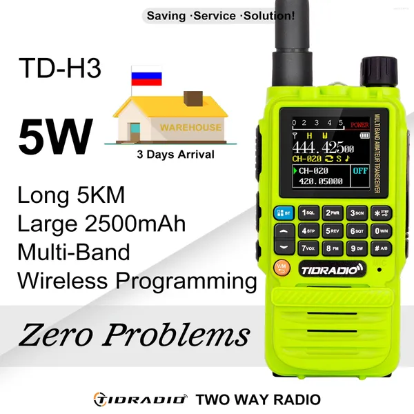 Walkie Talkie Tidradio H3 Téléphone multifonctionnel Mutil Band Radio Application USB Type-C Cable Programmation