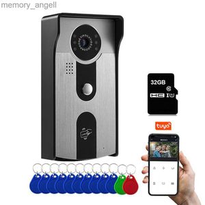 Talkie-walkie tuya extérieur Wifi interphone visuel caméra 1080P sonnette vidéo intelligente avec carte inductive téléphone sans fil APP déverrouiller HKD230925