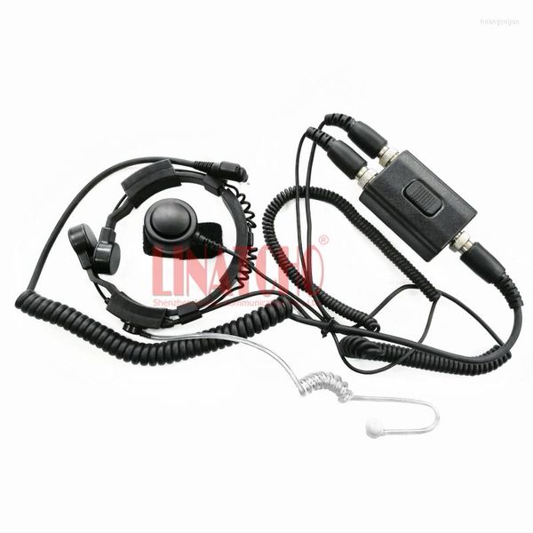 Walkie Talkie Radio bidireccional GP68 GP88 GP300 GP308 Ptactical Garganta Micrófono Auricular Correa para el cuello