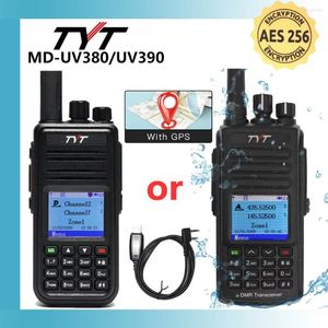 Talkie-walkie TYT AES256 cryptage MD-UV380/390 numérique VHF UHF double bande étanche Radio GPS jambon DMR