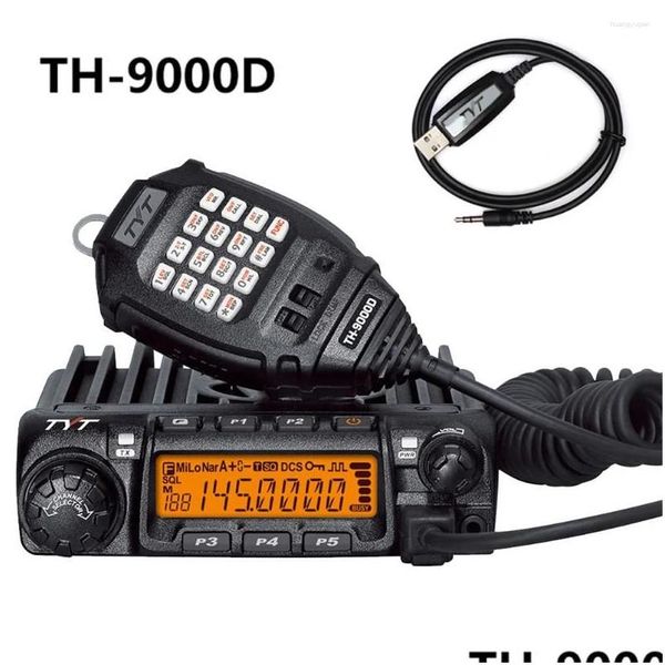 Walkie Talkie Tyt Th-9000D Th9000D Coche Vhf 144-148Mhz 60W Vehículo digital Cb Ham Comunicador de radio móvil Transceptor FM Drop Deliver Dh0Pa