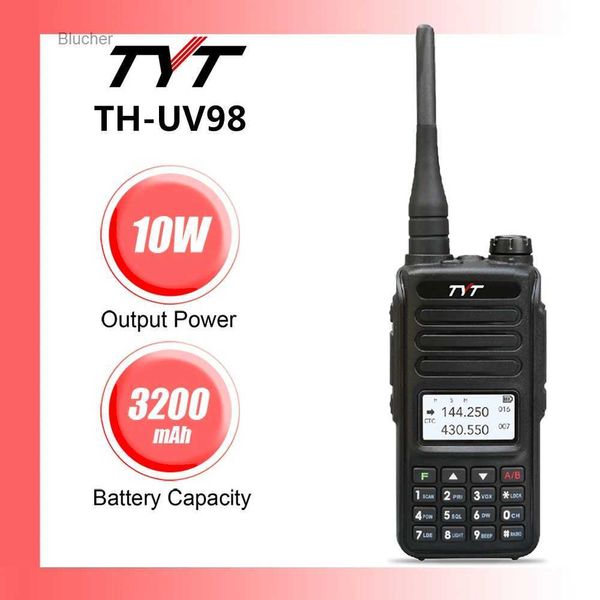 Talkie-walkie TYT TH-UV98 10W talkie-walkie 136-174/400-480MHz brouilleur Audio double bande FM récepteur de talkie-walkie bidirectionnel analogique portable L2403