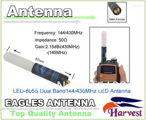 Antenne Radio amateur pour talkie-walkie UV5R, connecteur SMA femelle, récolte originale LED-805S double bande 144/430MHz LED pour Baofeng UV-5R