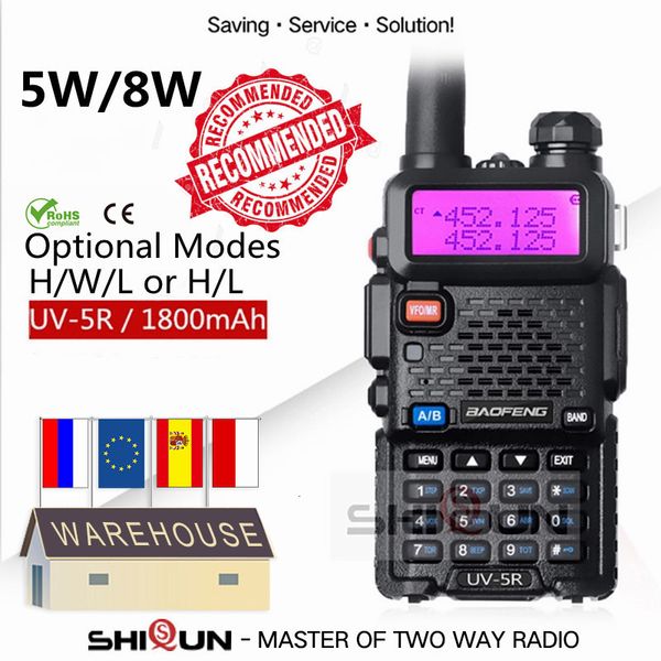 Talkie-walkie militaire UV5R 10 KM Baofeng UV 5R talkie-walkie pour la chasse double bande jambon FM Radio uv 5r 5W UV82 UV8HX UV16 230830