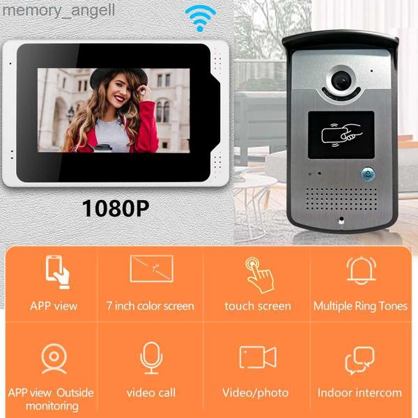 Walkie Talkie Video Entry Phone Sistema de intercomunicación de protección de seguridad para el hogar Wifi Timbre 1080p Citofono Tuya Videoteléfono para interfono doméstico HKD230925