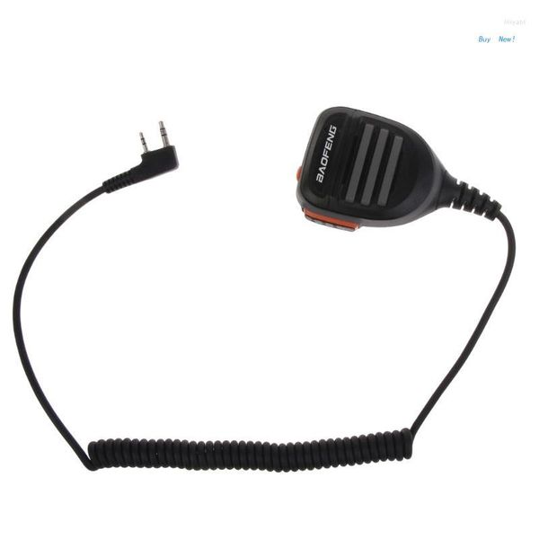 Talkie-walkie talkie-walkie 2 broches épaule 2Pin haut-parleur manière Radio Microphone pour TYT TH-UV8000D MD-380 UV-5R UV-S9 UV-13