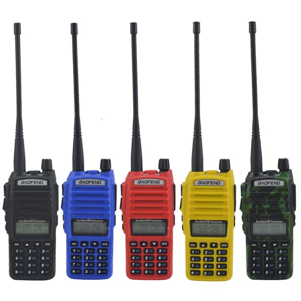 Talkie-walkie talkie-walkie baofeng uv-82 double bande VHFUHF 136-174400-520 MHz Double PTT 5 W radio bidirectionnelle uv82 FM Ttransceiver UV 82 221108