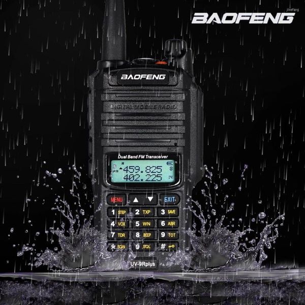 Walkie Talkie impermeable Baofeng Ham Radio de alta potencia 10W UV9R Plus estación CB de largo alcance transceptor UHF/VHF de doble banda