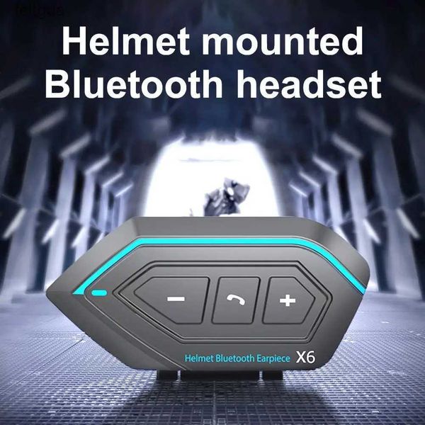 Talkie-walkie X6 Bluetooth 5.0 réduction du bruit moto Rechargeable Interphone casque casque Bluetooth casques YQ240130