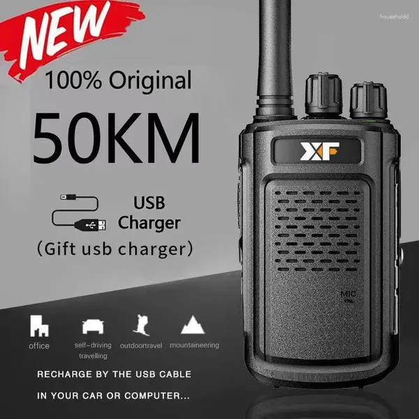 Walkie Talkie XF-888S 8W 5200mAh Radio bidireccional UHF 400-470MHz 16CH Radios walkie-talkie transceptor compatible con Baofeng