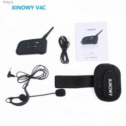 Talkie-walkie XiNOWY V4C 1200M casque Bluetooth duplex intégral 1 pièces casque d'interphone d'arbitre de football avec interphone de football sans fil FM YQ240130