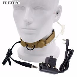 Talkie-walkie Z micro de gorge tactique Z003 casque à tube d'air avec U94 PTT pour radio bidirectionnelle BaoFeng UV 5R UV 5X UV 82 TYT TH UV8000D Retevis H777 230823