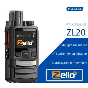 Walkie Talkie ZL20 Zello 4G Radio avec carte SIM WiFi Bluetooth à longue portée Professional puissant Radio100 KAY
