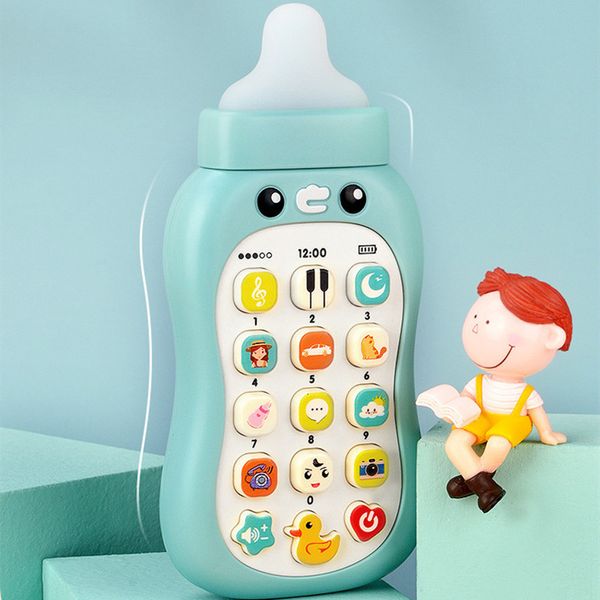 Walkie Talkies Pacifier Simulación Música Toyadores móviles Botella infantil TEATER BITA BEBÉ Educación temprana niña Toy 0-1 Año 230225