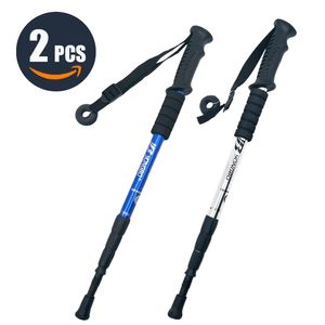 Walking verstelbare trekking pool anti shock ultra licht alpinisme polen telescopische ultralichte wandeling reizen antislip stick 220104