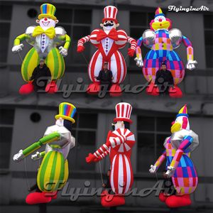 Marche gonflable Clown marionnette parade Performance portable sauter dessin animé Figure poupée pour carnaval événement spectacle