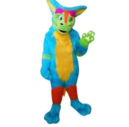 Marche longue fourrure Husky renard mascotte grande scène Costume fête publicité robe grand événement Costume fête Costume fête jeu de rôle