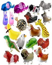 Walking Pet Balloon Party Supply Animal Helium Film en aluminium Cartoon Balloons multicolore Belle forêt Animal Anniversaire Mariage 0428219214