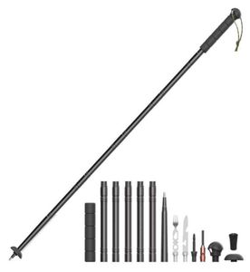 Walking Poles Tactical Stick Trekking Sticks Anti Wiking multifunctionele vouwgereedschap3916050