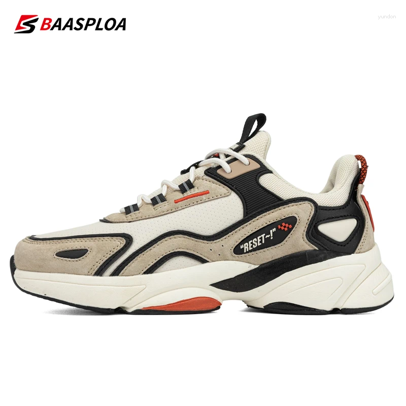 Walking Shoes Baasploa 2024 Män våren som kör non-halp andningsbara avslappnade bekväma läder sneakers manliga tenis
